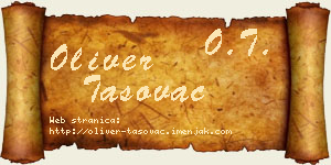 Oliver Tasovac vizit kartica